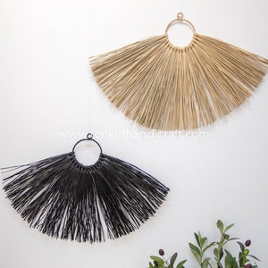 Seagrass Wall Hanging Fan Home decor Handmade Woven Wall Decor Fan Wall art Handmade Natural Rustic Boho Woven Home Wall House warming gift